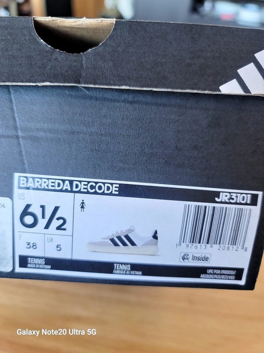adidas Barreda Decode Shoes Sneakers White & Black US 6.5